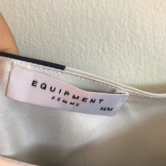 Equipment Silk Slip Dress Geometric Dot Print - Picture 5 of 6